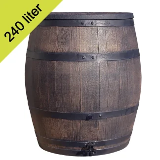 Roto kunststof regenton 240 liter bruin