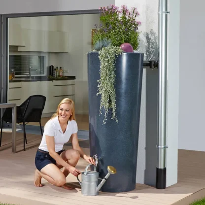 2 in1 regenton STONE 210 liter Lava - Afbeelding 3