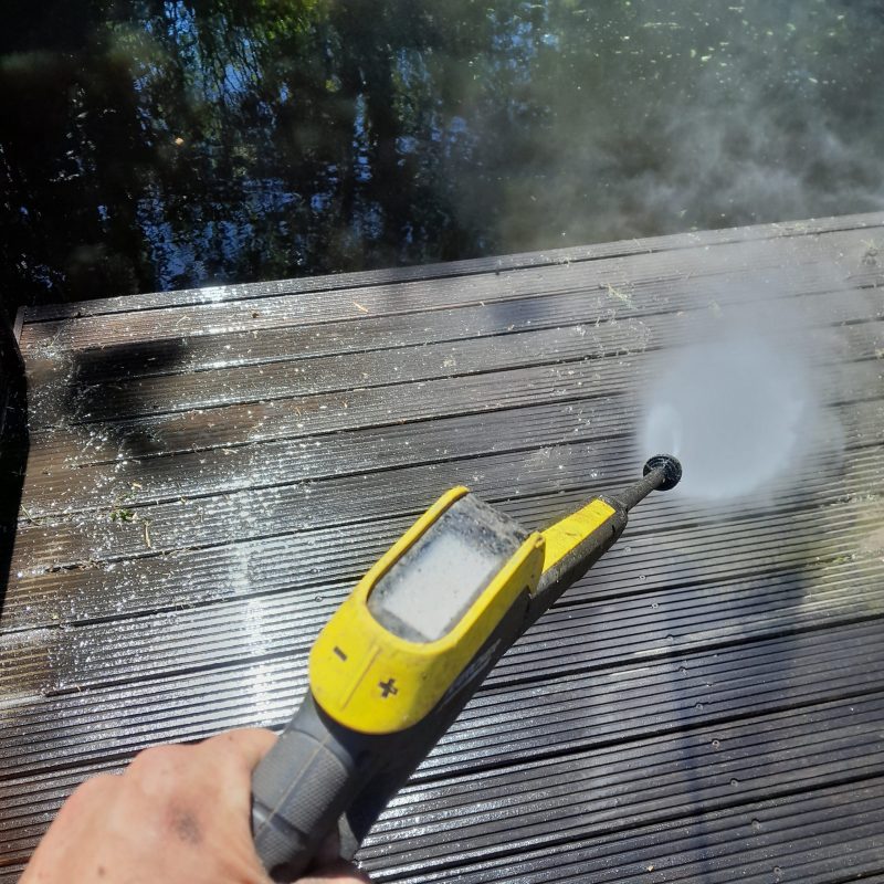 Terras schoon maken